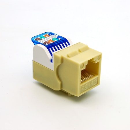 Bestlink Netware CAT5e Tool Less Keystone Jack- Ivory, PK 100 101607IV-100